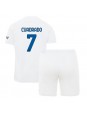 Inter Milan Juan Cuadrado #7 Replika Borta Kläder Barn 2023-24 Kortärmad (+ byxor)